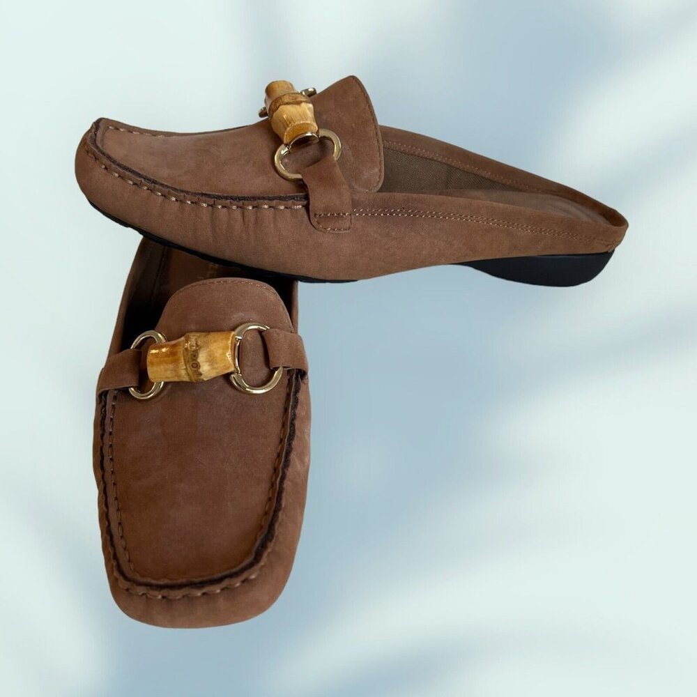 Liz Claiborne Flex Shoes  Womens Blain Size 7.5 Camel Suede Leather Slip On New